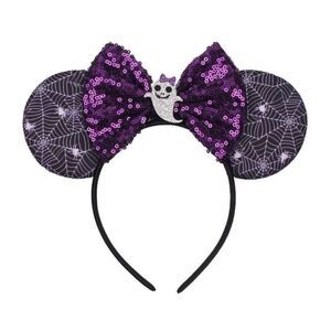 NWT Minnie Mouse Sequin Ghost Ears Headband